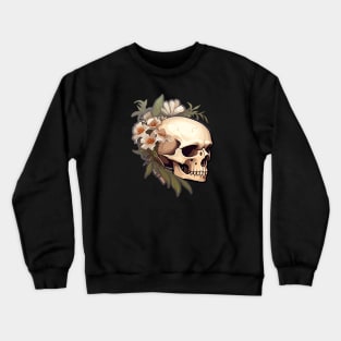 Skull And Flowers Crewneck Sweatshirt